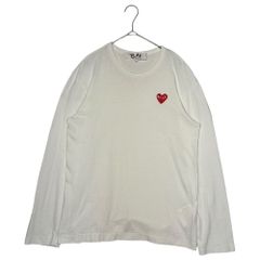 PLAY COMME des GARCONS(プレイコムデギャルソン) Heart Logo L/S TEE ハート ロゴ 長袖 Tシャツ AZ-T118 L ホワイト AD2019/12 カットソー