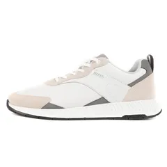 美品 HUGO BOSS スニーカー サイズ:US12 ヒューゴボス 近年モデル ナッパレザー ランニング ローカット  (Titanium Runner 50459890) タイタニウム ランナー シューズ ホワイト ベージュ 靴 ブランドのサムネイル