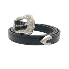 TORY LEATHER トリーレザー Narrow Western Belt ナローウエスタンベルト  ブラック 30