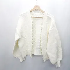 ◇ MLI'A エムリア 長袖 カーディガン サイズM ホワイト レディース E  【1407020013178】