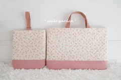 【即納】レッスンバッグ２点セット(ナチュラルチェリー×ピンク)