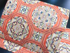 2501-114名古屋帯 九寸 美品 正絹 着物 名古屋仕立て 紬 全通