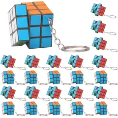 【即日発送】キーホルダー 24個 48個 96個 セット おもちゃ ミニキューブ カラフル コンパクト 景品 プレゼント 参加賞 イベント cocoriko パーティー 縁日 玩具 子供 (24個セット)