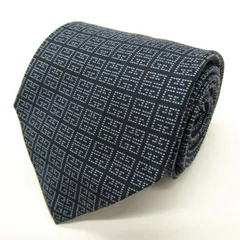 ジバンシィ ブランド ネクタイ 4Gロゴ 総柄 シルク イタリア製 PO メンズ ネイビー GIVENCHY ｼﾞﾊﾞﾝｼｰ 【中古】