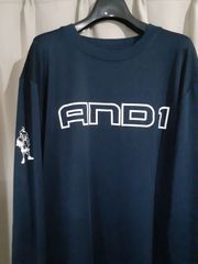 AND1 アンドワン 長袖 ゲームシャツ トレーニングウェア XL ネイビー