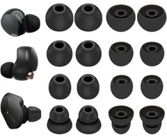 【人気商品】A-Pcas Sony用イヤーピース 1000XM5用イヤーピース 100XM4 用イヤーピース 4サイズ 8ペア シリコン製イヤーチップ イヤーキャップ 快適 フィット感 装着感向上 快適 水洗い可能 XM5／XM4 イヤーピース 【ブラック 4