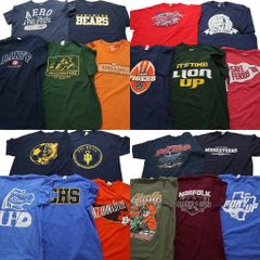 古着卸 まとめ売り カラーmix プリント 半袖Tシャツ 20枚セット (メンズ XL /2XL ) チームロゴ 英文字 ワンポイント 中古 古着 NA7007
