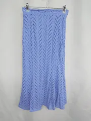 ◇ ⊂ FREE'S MART フリーズマート レース ロング タイト スカート サイズM ブルー レディース E  【1409240040705】