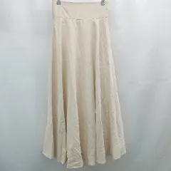 ◇ Θ Louere シンプル系 ロング丈 スカート サイズXL ベージュ系 レディース E  【1507250016083】