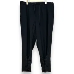 YOHJI YAMAMOTO POUR HOMME 19AW ウールギャバジン レースアップ パンツ サイズ2 ブラックのサムネイル