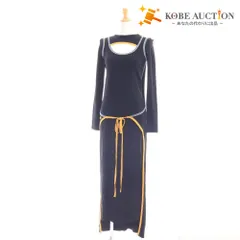 ■ ディーゼル ワンピース 長袖 トップス ボトムス スリット ライン 胸空き レディース M ブラック