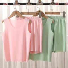 キッズ パジャマ 袖なし 寝間着 ルームウェア 女の子 タンクトップ 男の子 薄手 ノースリーブ 涼感 110 部屋着 ひんやり タンクトップ キッ