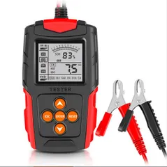 バッテリー診断機 日本語説明書付き CCA測定器 カーバッテリーテスター バッテリーチェッカー  (電圧 内部抵抗値 CCA値) LCDデジタル表示 12V/24V 送料無料 AU130