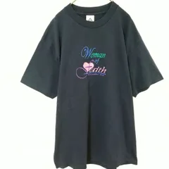 美品　AAA　オーバーサイズ　Tシャツ　レディースXL　黒系　前面刺繍　綿100のサムネイル