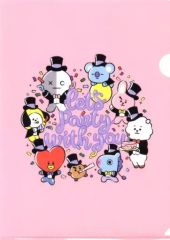 [중고] 클리어 파일 집합 A4 클리어 파일(Let's Party with you) [BT21 카페(2020)] 제6탄