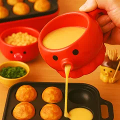 たこぱー4点セット 爪楊枝入れ 小鉢2個 粉つぎ タコパ たこ焼きパーティー たこ焼き プレゼント ギフト 陶製 小皿 キッチン雑貨 調理雑貨 DECOLE 送料無料