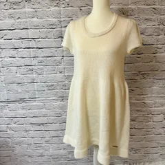 【Burberry】バーバリーブルーレーベル ニット ワンピース ホワイト系 アイボリー系 レディース