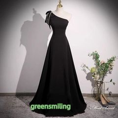 カラードレス ロングドレス パーティードレス ブラック ワンショルダー ウェディングドレス ウエディングドレス 結婚式 二次会 花嫁 前撮りWPおすすめ注目