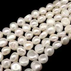 淡水バロックパール 真珠ビーズ 4-6mm ホワイト 一連 長さ 約35cm パーツ 制作 クリスマス 贈り物 ギフト プレゼント