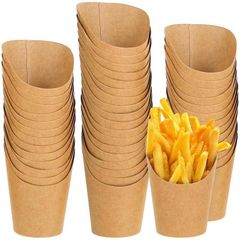 NUOLUX アイスクリームカップ 紙カップ 使い捨て食器 スナックカップ ポップコーン フライドポテト 容器 持ち帰り用 業務用 100個セット 14オンス 斜めカップ ペーパーカップ 飲食店 大容