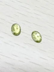 宝石質ペリドットAAA ルース 2粒セット（オーバルファセットカット 4×3mm／アリゾナ産）