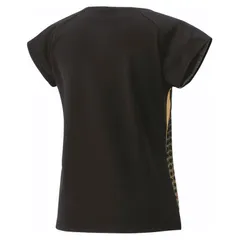 ヨネックス YONEX ウィメンズゲームシャツ(フィットシャツ) テニス・バドミントン アパレル(レディース) 20824-184、(184)ブラック/ゴールド