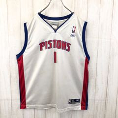 Reebok リーボック NBA デトロイト ピストンズ PISTONS バスケ ゲームシャツ ユニフォーム