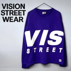 VISION STREET WEAR  長袖　Tシャツ　紫　パープル　コットン　Mサイズ　ストリートファッション