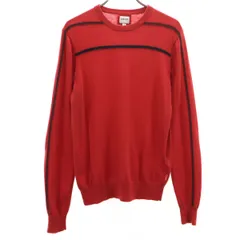 ARMANI COLLEZIONI アルマーニコレッツォーニ カシミヤブレンド 長袖 セーター 46 レッド ニット メンズ 古着のサムネイル