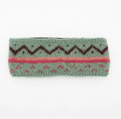 カーキ色 アースカラー ボヘミアン ヘアバンド チチカカ ヘアターバン 毛糸