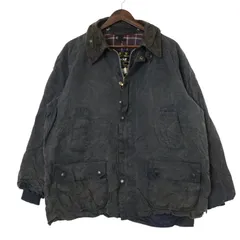 90年代 イングランド製 Barbour バブアー BEDALE ビデイル オイルドジャケット ネイビー(メンズ C44/112CM)中古 古着 A4699