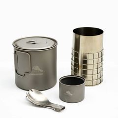 TOAKS  正規代理店　アウトドア　軽量化　650mlポット付きウルトラライトチタンアルコールストーブクックセット