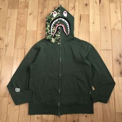 ★激レア★ APE abc camo green シャークパーカー M パーカー A BATHING APE - ☆激レア☆ APE abc camo green シャーク
