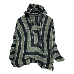 メキシカンパーカー Mサイズくらい ブラック グリーン 古着卸 アメリカ仕入 t2411-3524