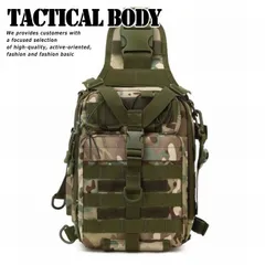 【大容量】ボディバッグ バッグ メンズ レディース タクティカル 斜めがけバッグ ショルダー ワンショルダー ミリタリー プレゼント ギフト 父の日 Ipad 7987846 (オリーブカモ)