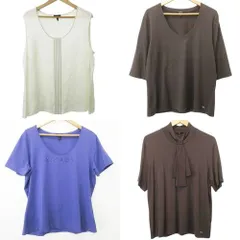 エスカーダ ESCADA トップス 4点セット カットソー 半袖 ノースリーブ 国内正規 44 大きいサイズ マルチカラーのサムネイル