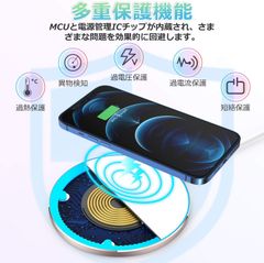 30%OFF  IMDEN ワイヤレス充電器 急速 最大15W出力 置くだけ充電 iPhone16/15/14/13/12/11/X/8シリーズに対応 AirPods4/AirPods Pro2に対応 その他のQi対応機種に対応