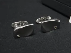 ■美品■ mila schon ミラショーン カフス カフリンクス ビジネス 紳士 メンズ シルバー系 DE9954 冠婚葬祭 結婚式 葬式のサムネイル
