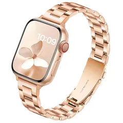 【新品】 [SIBOYL] い細いステンレス対応アップルウォッチ バンド レディース46mm 45mm 44mm 49mm 42mm(Series 3 2 1)、着脱が簡単、おしゃれ かわいいコンパチブルApple Watch ベルト 、対応のあっふウォッ 0