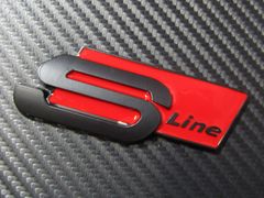 ● Audi アウディ sport S line仕様 メタル製 マッドブラックカラーエンブレム L新品未開封品！