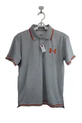 【美品】UNDER ARMOUR(アンダーアーマー) ポロシャツ グレー メンズ SM ゴルフウェア 2507-0442 中古