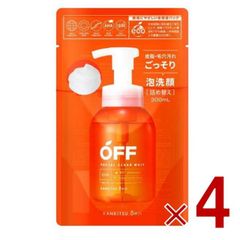 코스메텍스 롤랜드 감귤왕자 OFF 300ml 페이셜 클리어 휘핑 SP 리필 리필 거품 세안 남성 화장품 4 개