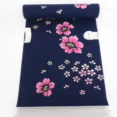 新品 季節の花 綿絽 ゆかた 浴衣 浜松織物 本染 夏の着物 お誂えレディース