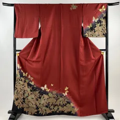 コート地 斉藤三才 手染め 黒×金赤色 正絹 反物 【公式通販】