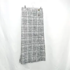 ◇ ⊇ natural couture ナチュラルクチュール ツイード風 ロング丈 タイト スカート サイズF グレー ベージュ レディース E  【1502180084416】のサムネイル