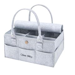 Large Capacity Diaper Storage Bag with Detachable Handle, Foldable Diaper Storage Box, Baby Storage Basket with Lid, Car Travel Storage Bag, Small Organizer, Lightweight, Baby Supplies Storage, Baby Care Supplies Storage, Baby Prep, Baby Gift (1