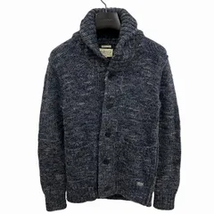 デニム&サプライ ラルフローレン DENIM & SUPPLY RALPH LAUREN ショールカラー ニットカーディガン ウール イタリア糸 ミックスヤーン 国内正規 ネイビー グレー XS 1125のサムネイル