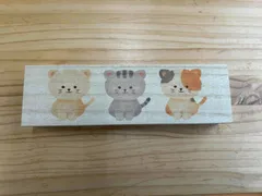 木箱 猫プリント 内寸：180×40×H25mm