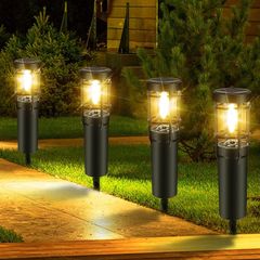 【特価商品】ウォーム4個セット入り 庭ライト IP65防水 門灯 トーチライト ソーラーLED LEDライト 挿し込み式ソーラーライト ソーラーパネル 単結晶 ソーラー ガーデンライト 屋外 ソーラーライト LITNOFAY