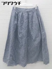 ◇ TODAYFUL トゥデイフル ストライプ ロング フレア スカート サイズ38 ブルー系 レディース 【中古】 【1102040004037】